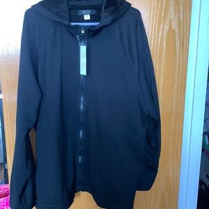 Koi black jacket with hoodie
